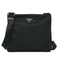 Prada Flat Messenger Bag Tessuto Black Nylon Shoulder Bag Bag (Pre-Owned)