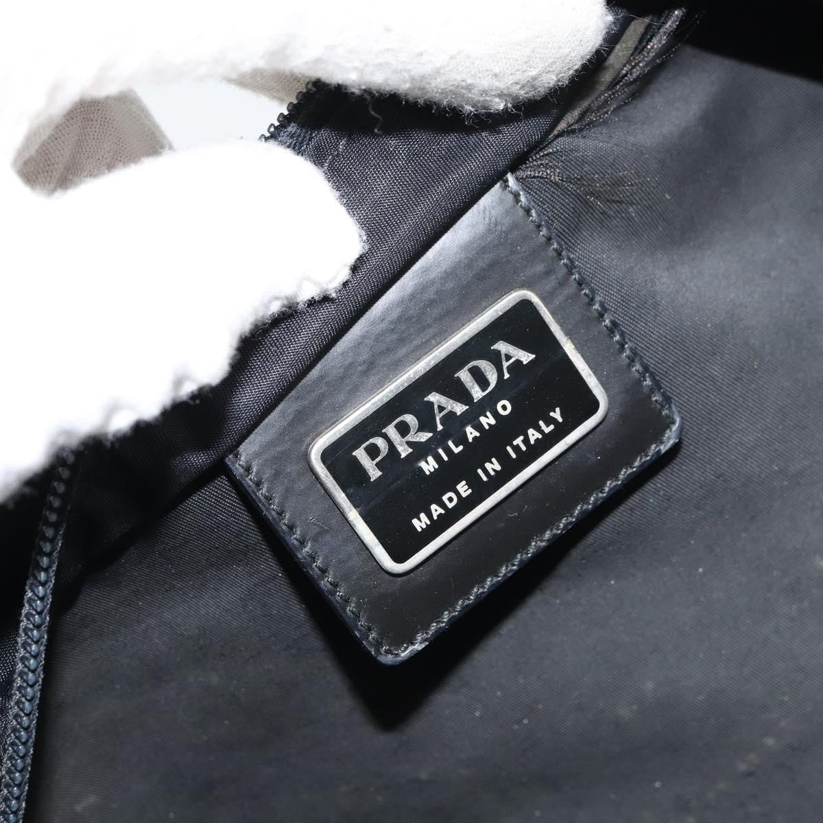 Prada Flat Messenger Bag Tessuto Black Nylon Shoulder Bag Bag (Pre-Owned)