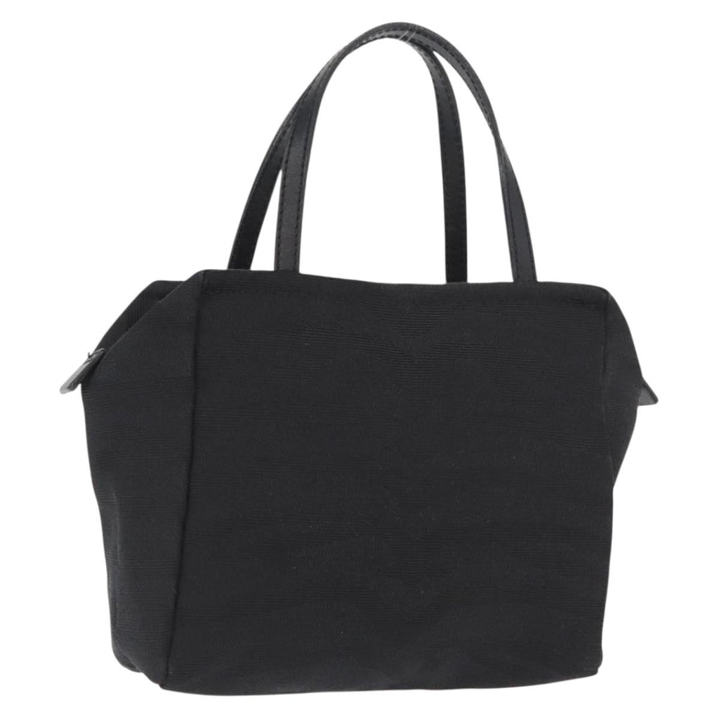 Fendi Vintage Handbag Canvas Black Canvas Handbag (Pre-Owned)