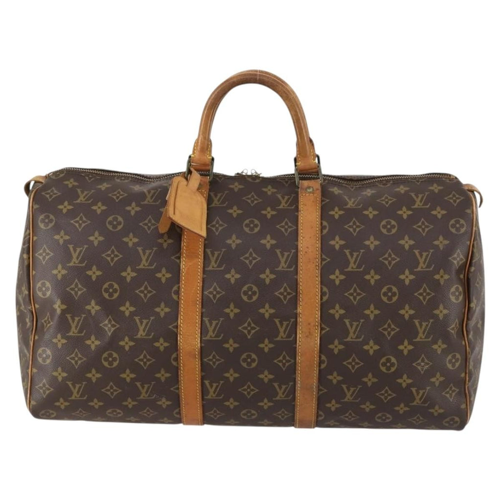 Louis Vuitton Keepall Bag Monogram Canvas Brown Canvas Travel Bag Bag (Pre-Owned)