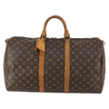 Louis Vuitton Keepall Bag Monogram Canvas Brown Canvas Travel Bag Bag (Pre-Owned)