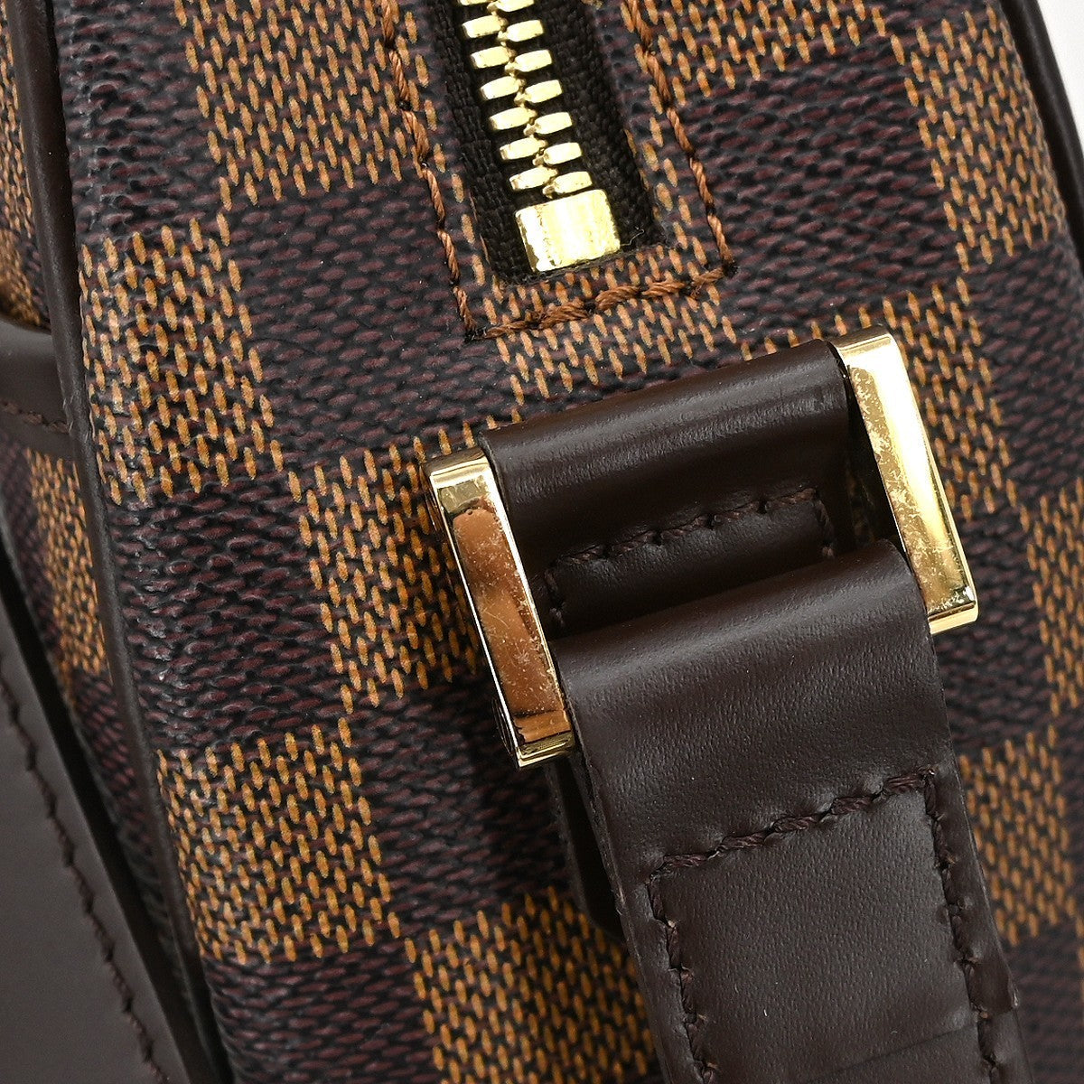 Louis Vuitton Ipanema Handbag Damier Brown Canvas Shoulder Bag Bag (Pre-Owned)