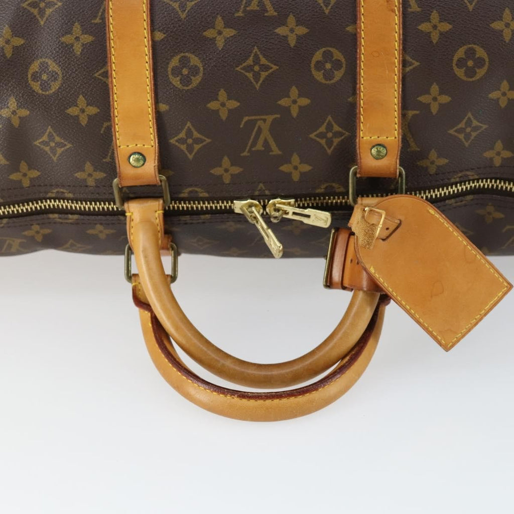 Louis Vuitton Keepall Bag Monogram Canvas Brown Canvas Travel Bag Bag (Pre-Owned)