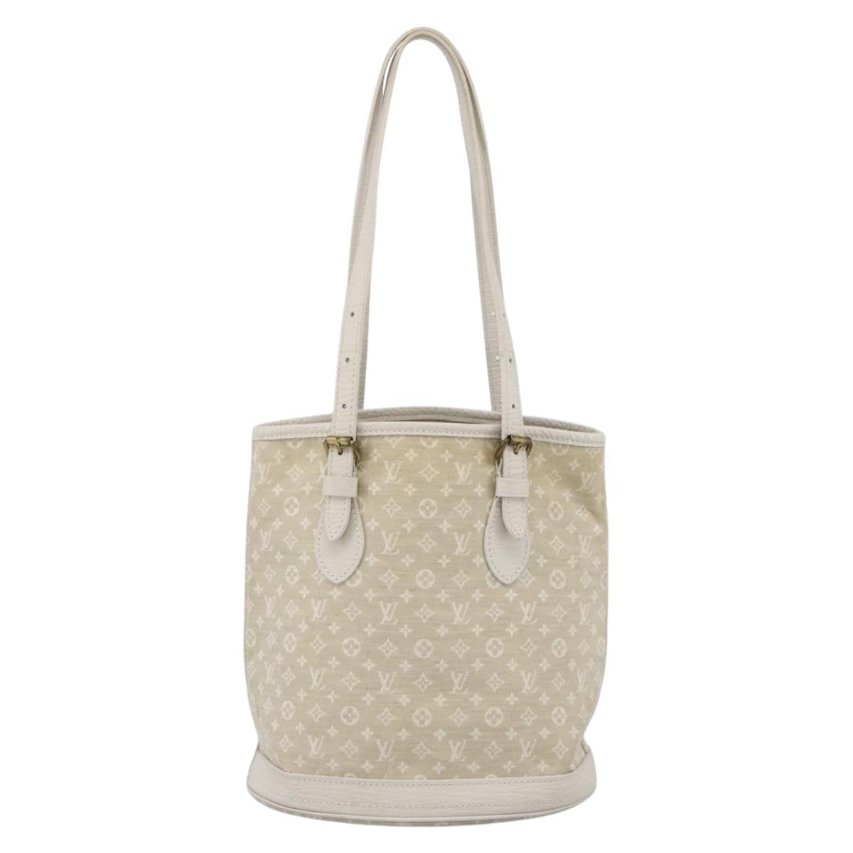 Louis Vuitton Petit Bucket Bag Mini Lin Beige Canvas Shoulder Bag Bag (Pre-Owned)