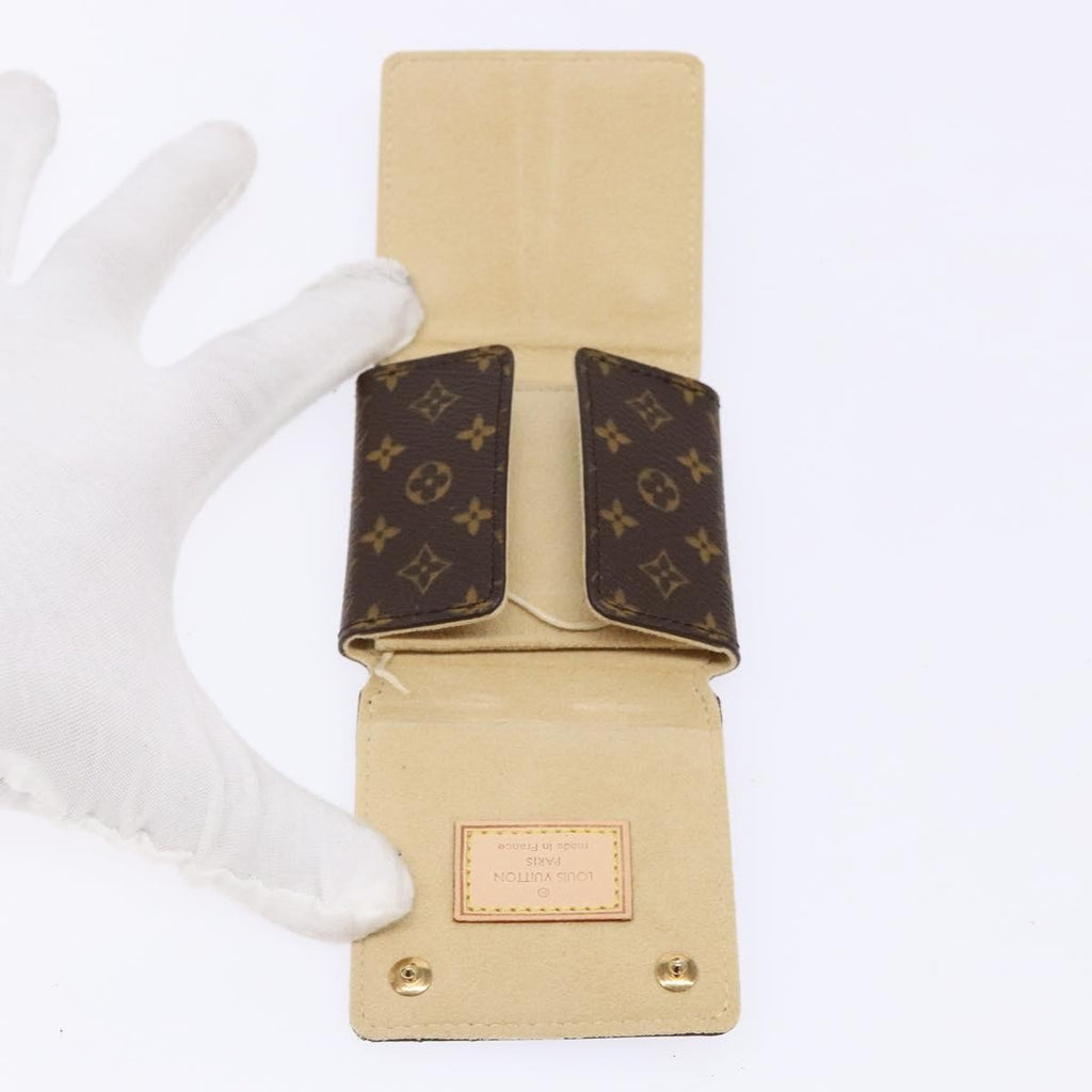Louis Vuitton Case Jewelry Box Canvas Brown Canvas Wallets Accessory (Pre-Owned)