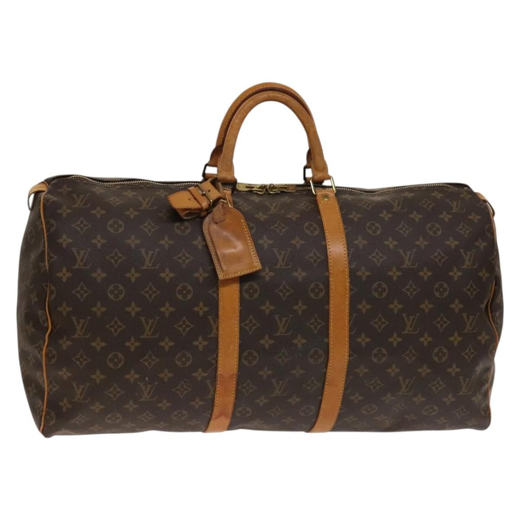 Louis Vuitton Keepall Bag Monogram Canvas Brown Canvas Travel Bag Bag (Pre-Owned)