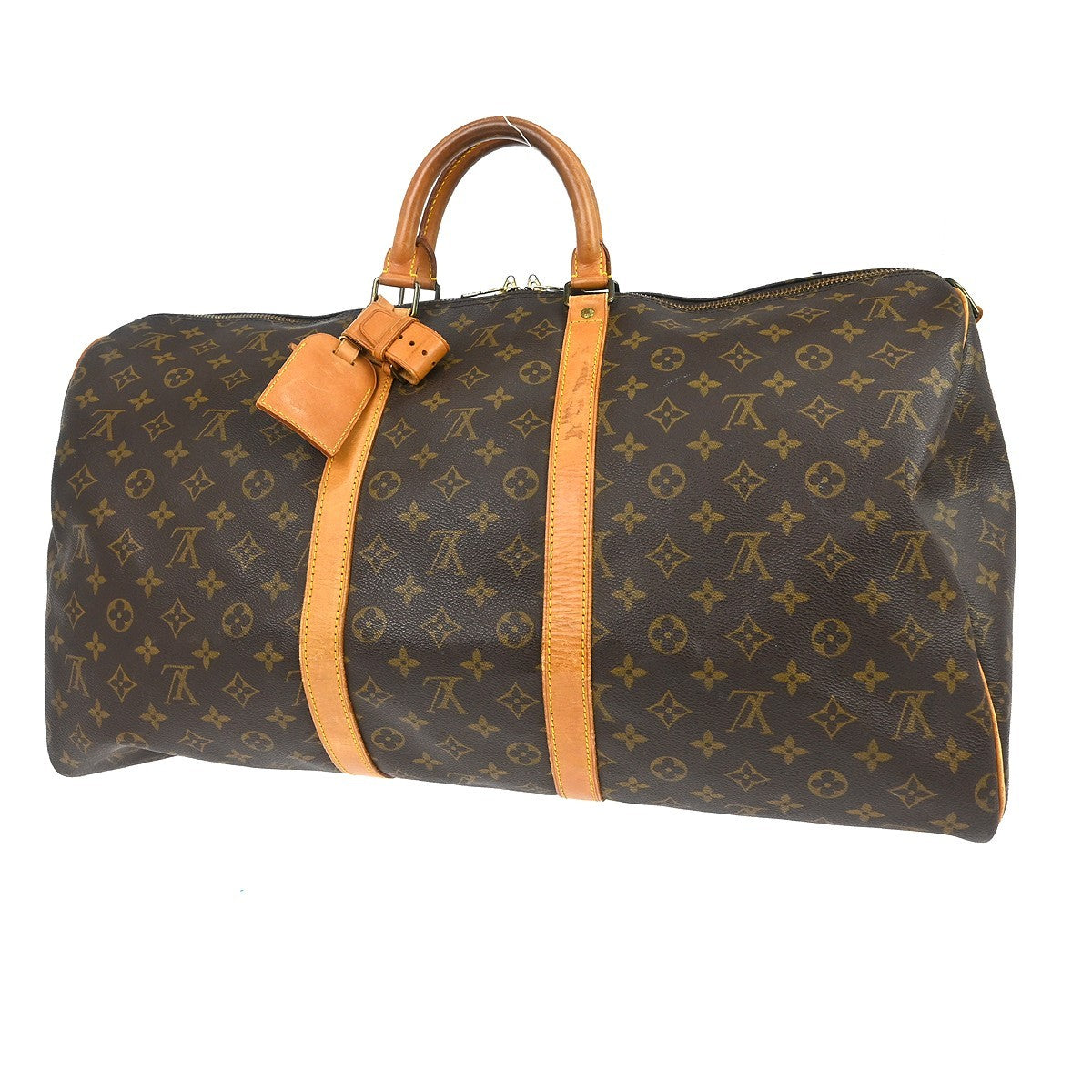 Louis Vuitton Keepall Bandouliere Bag Monogram Canvas Brown Canvas Travel Bag Bag (Pre-Owned)