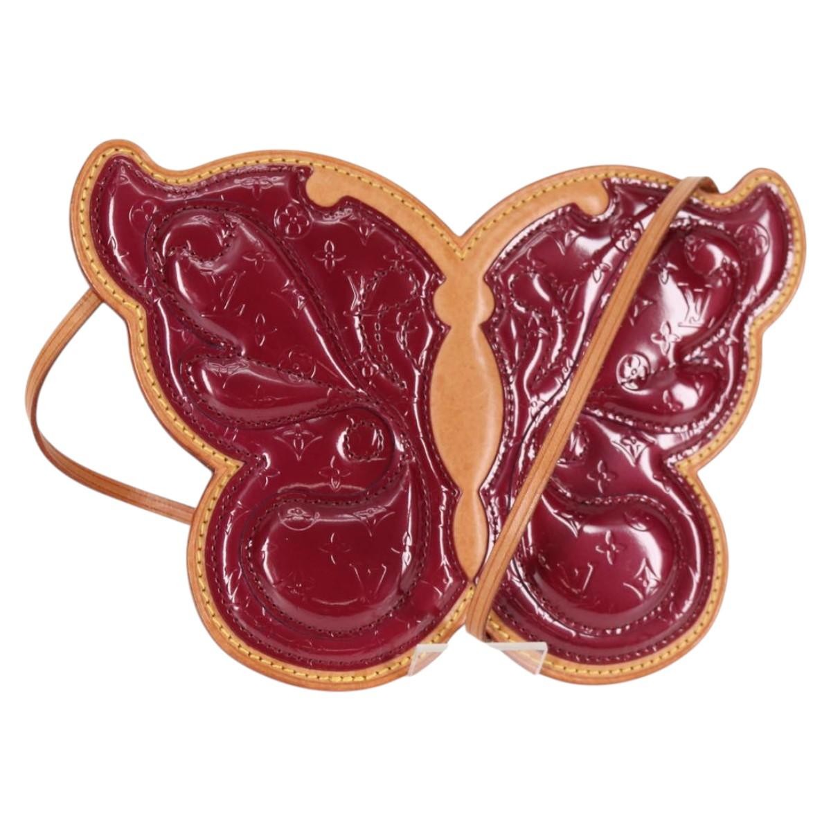 Louis Vuitton Conte De Fees Butterfly Crossbody Bag Monogram Vernis Burgundy Patent_Leather Clutche & Pouche Bag (Pre-Owned)