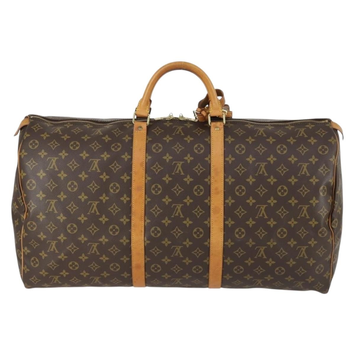 Louis Vuitton Keepall Bag Monogram Canvas Brown Canvas Travel Bag Bag (Pre-Owned)