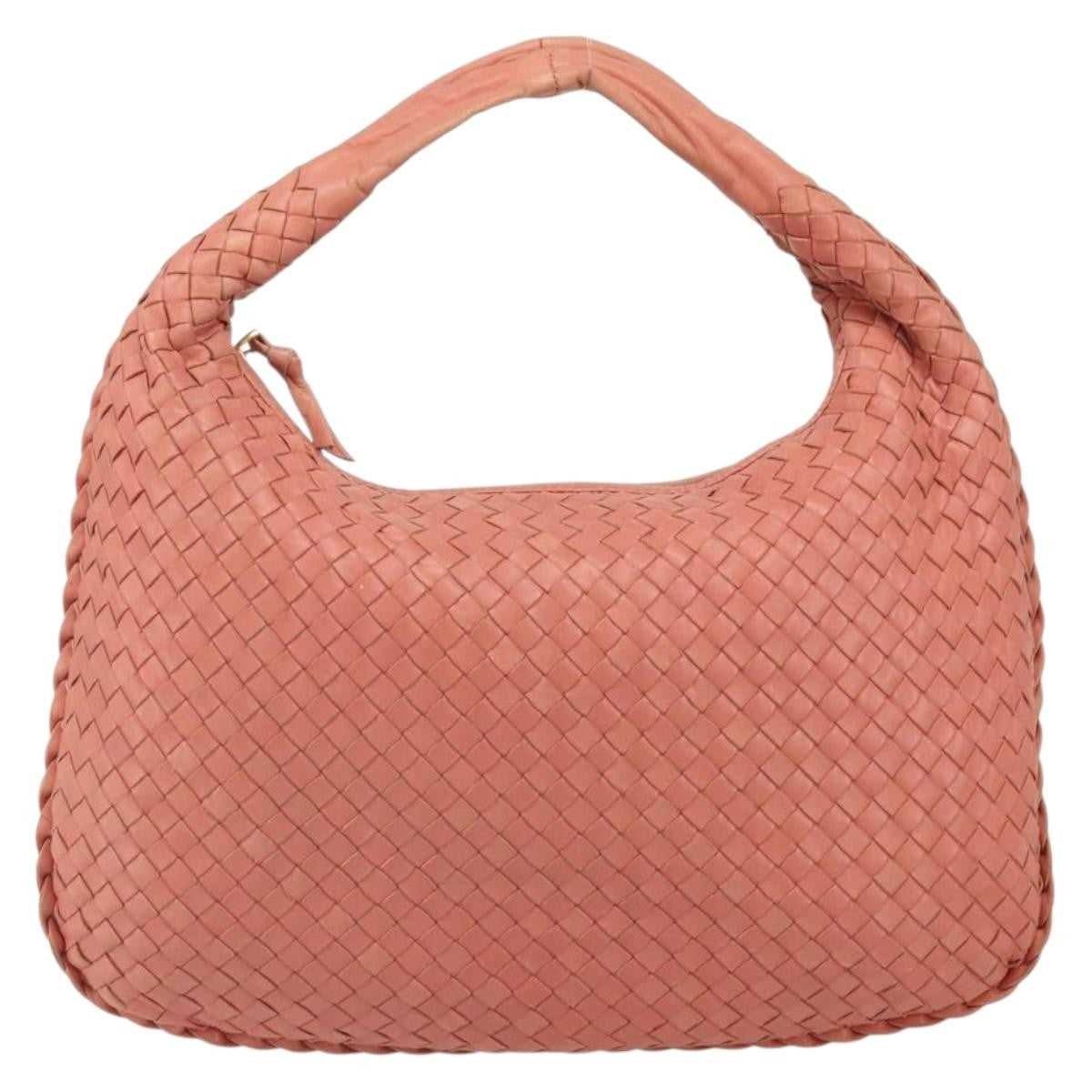 Bottega Veneta Veneta Hobo Intrecciato Nappa Pink Leather Handbag (Pre-Owned)