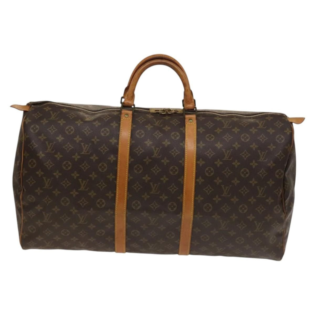 Louis Vuitton Keepall Bag Monogram Canvas Brown Canvas Travel Bag Bag (Pre-Owned)
