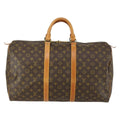 Louis Vuitton Keepall Bag Monogram Canvas Brown Canvas Travel Bag Bag (Pre-Owned)