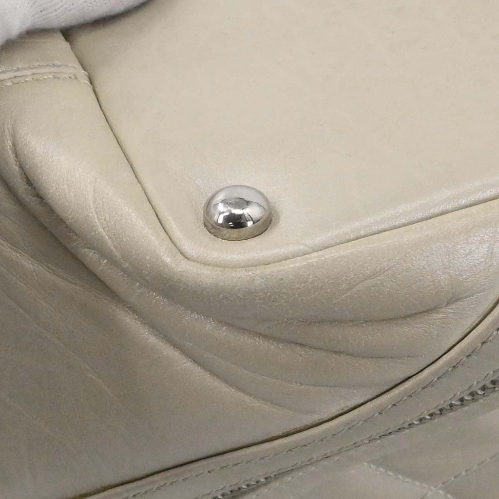 Chanel 31 Rue Cambon Chain Tote Caviar Ecru Leather Tote Bag Bag (Pre-Owned)