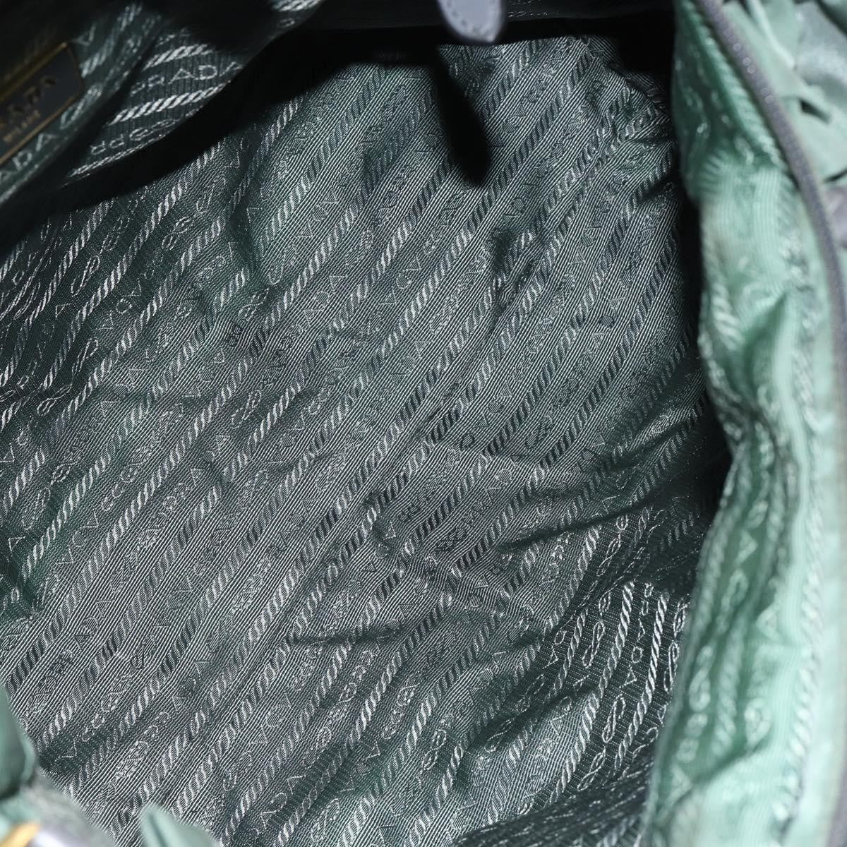 Prada Convertible Bow Tote Tessuto Green Nylon Handbag (Pre-Owned)