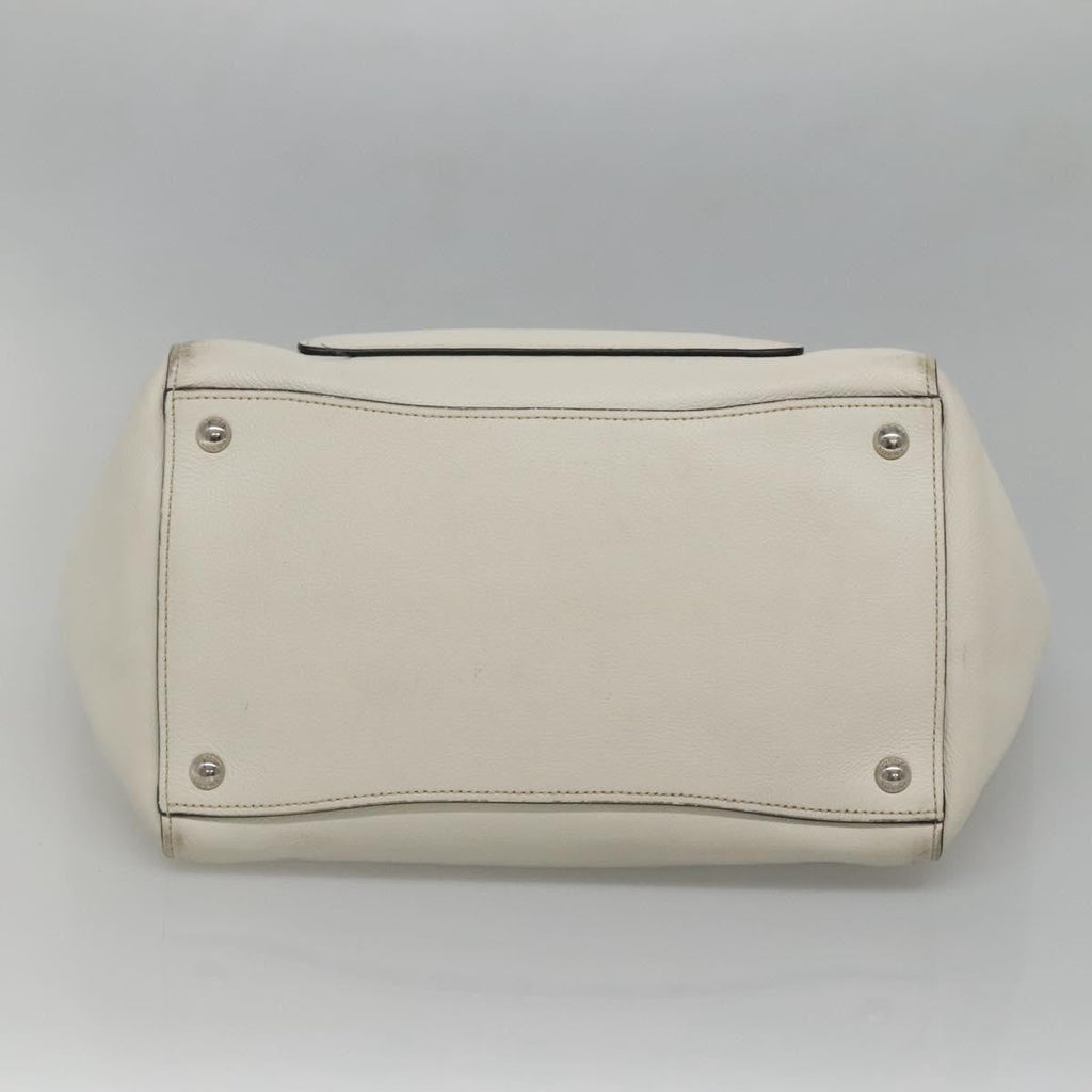 Prada Front Pocket Wing Convertible Tote Vitello Daino White Leather Tote Bag Bag (Pre-Owned)