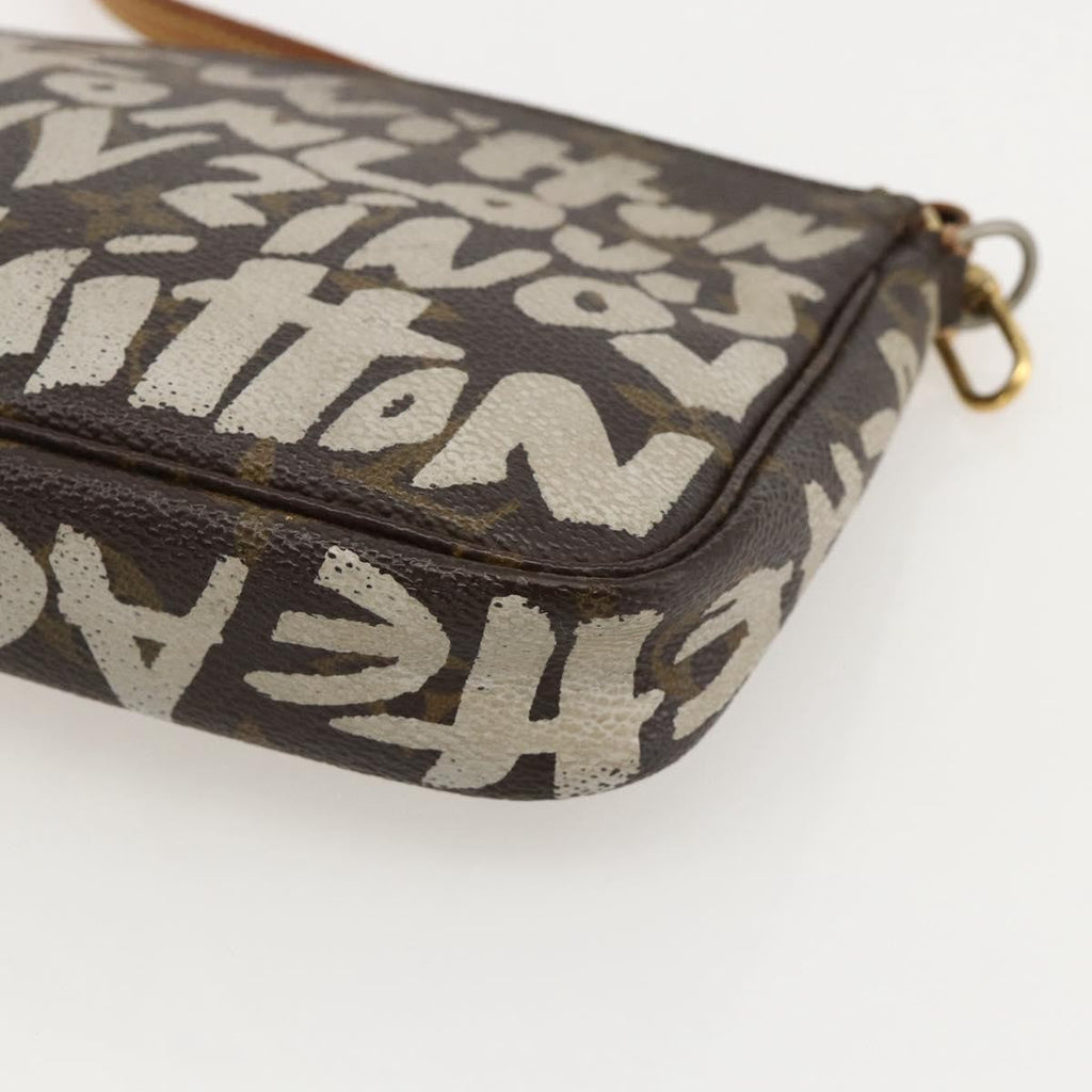 Louis Vuitton Pochette Accessoires Limited Edition Monogram Graffiti Brown Canvas Clutche & Pouche Bag (Pre-Owned)