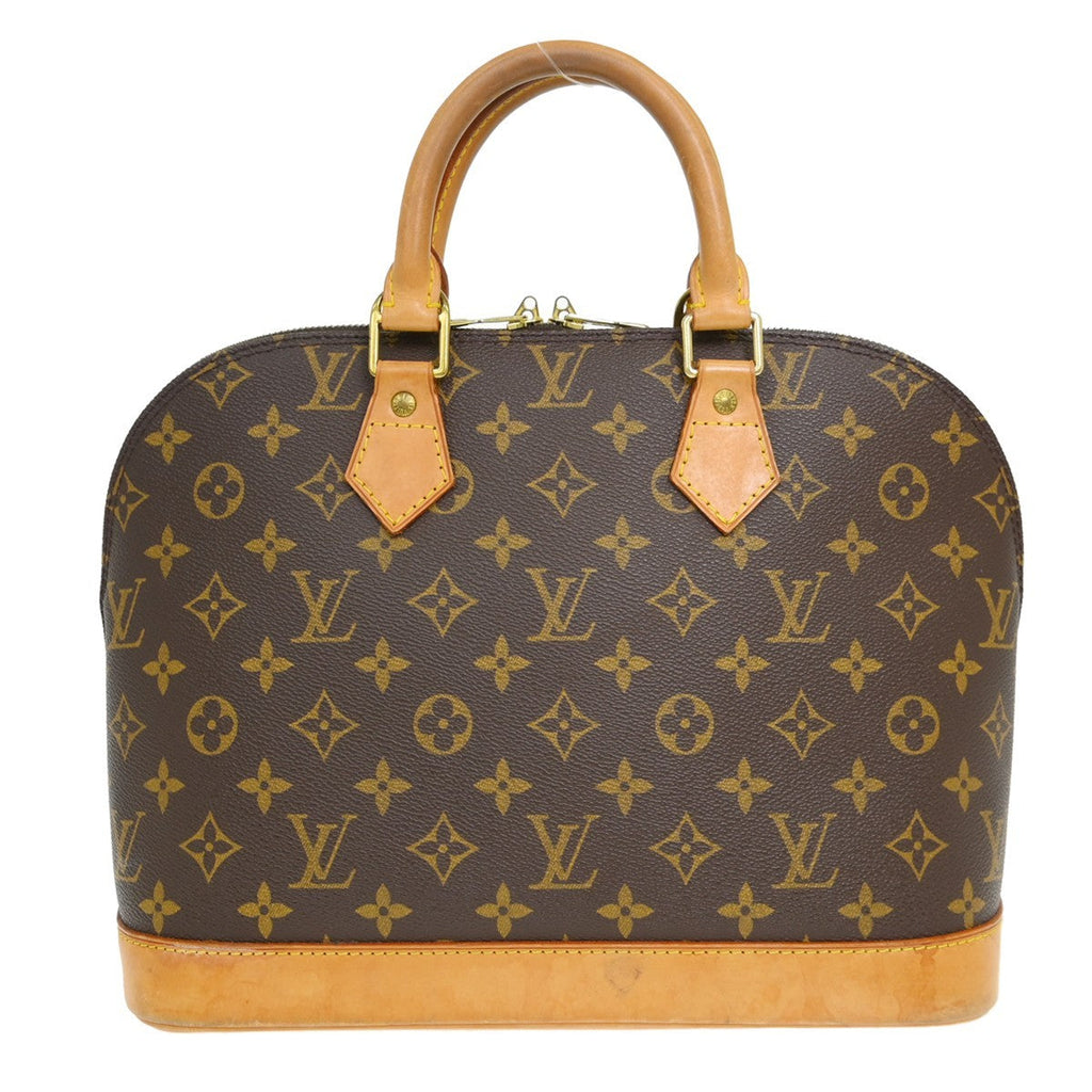 Louis Vuitton Alma Handbag Monogram Canvas Brown Canvas Handbag (Pre-Owned)