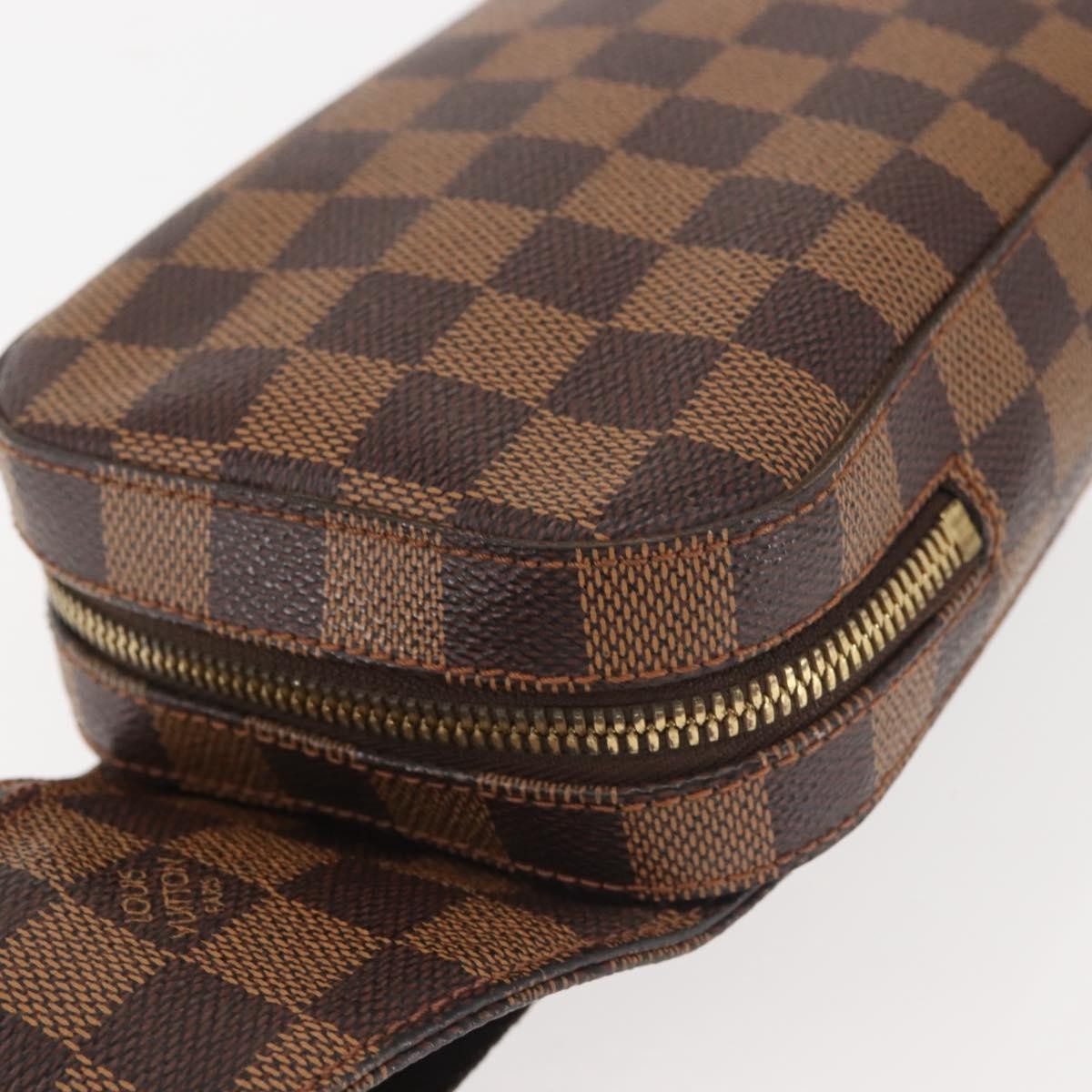 Louis Vuitton Geronimos Waist Bag Damier Brown Canvas Shoulder Bag Bag (Pre-Owned)