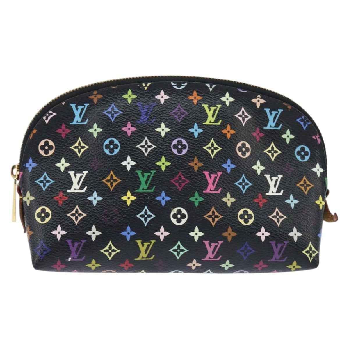 Louis Vuitton Cosmetic Pouch Monogram Multicolor Black Canvas Clutche & Pouche Bag (Pre-Owned)