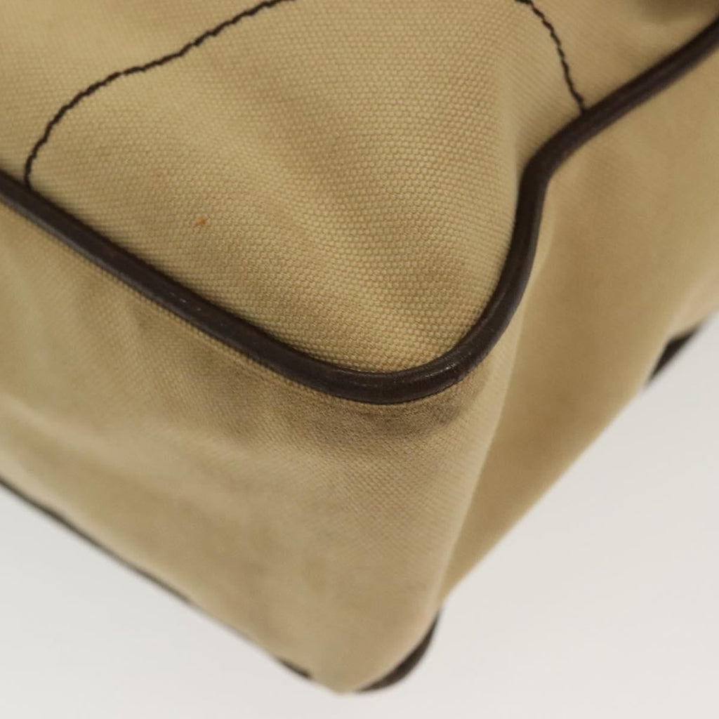 Prada Vintage Shoulder Bag Canvas Beige Canvas Shoulder Bag Bag (Pre-Owned)