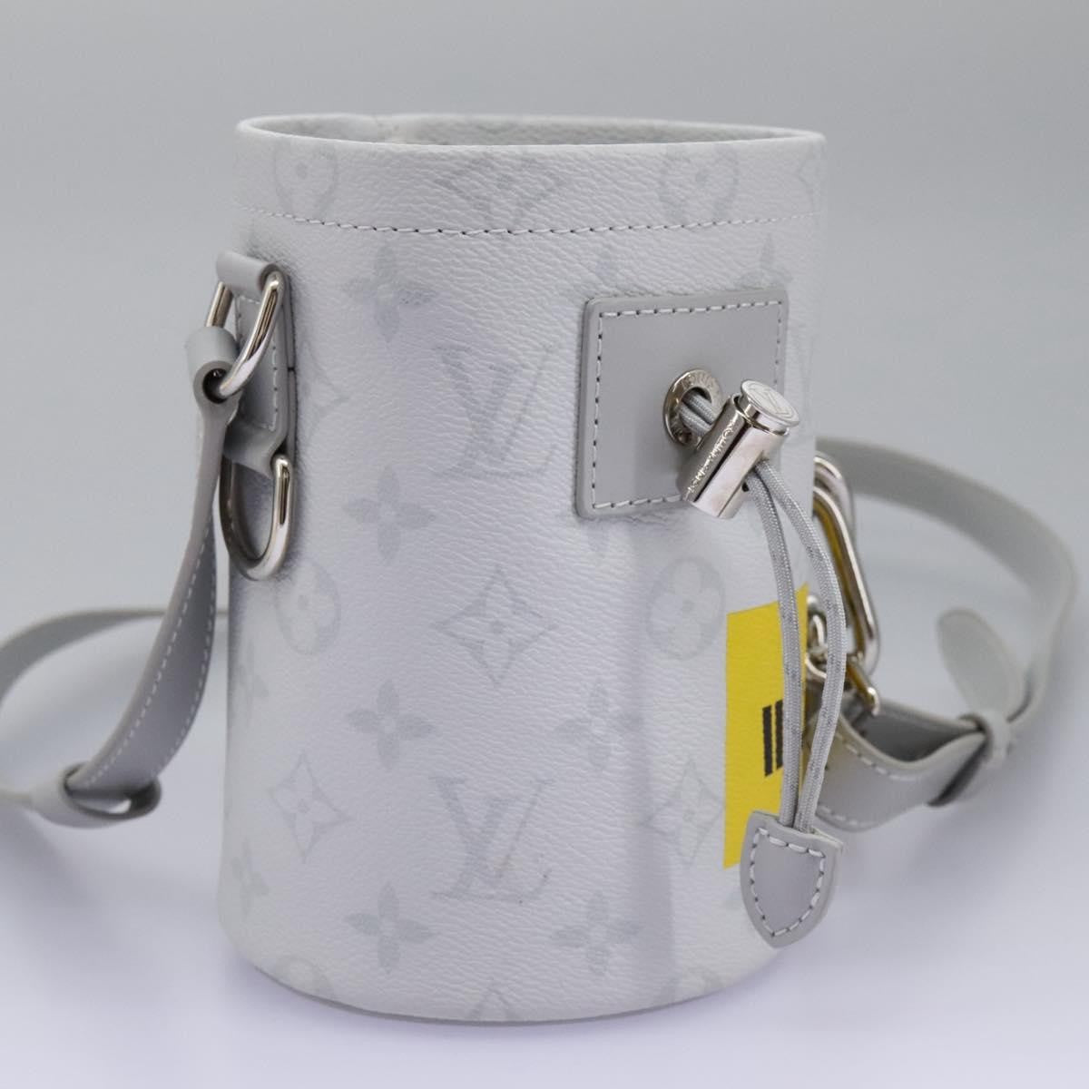 Louis Vuitton Chalk Nano Bag Limited Edition Logo Story Monogram Canvas Gray Canvas Clutche & Pouche Bag (Pre-Owned)