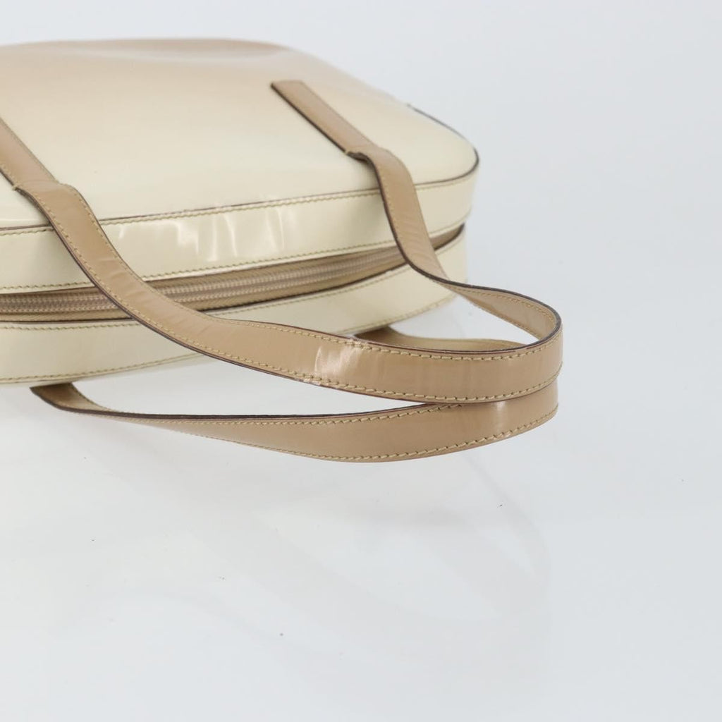 Prada Re-Edition 1995 Handbag Patent Leather Beige Patent_Leather Handbag (Pre-Owned)