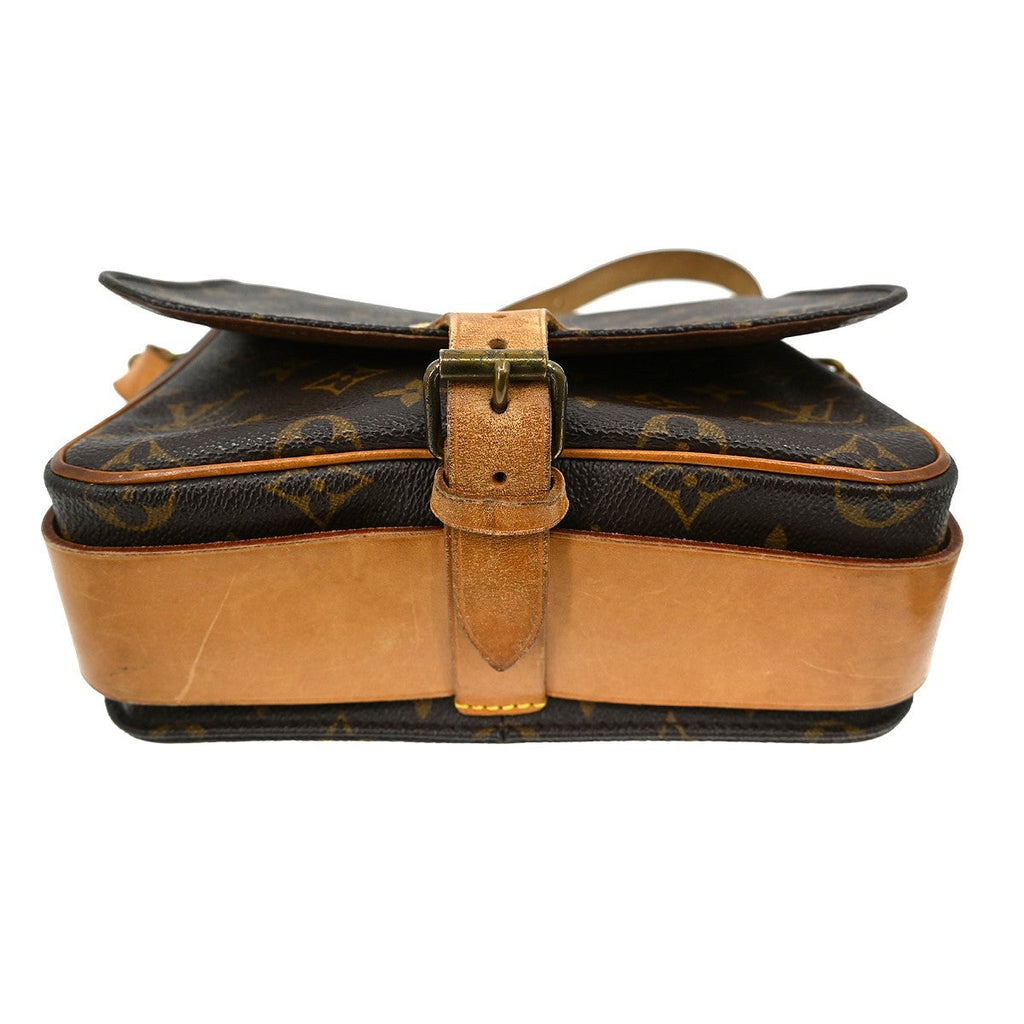 Louis Vuitton Cartouchiere Handbag Monogram Canvas Brown Canvas Shoulder Bag Bag (Pre-Owned)