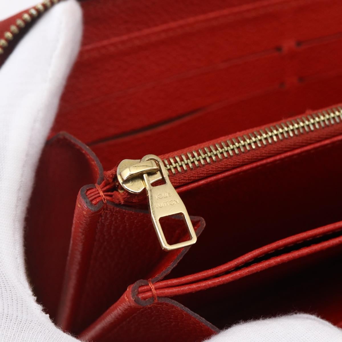 Louis Vuitton Portefeuille Zippy Monogramme Empreinte Monogramme Empreinte Red Leather Wallets Accessory (Pre-Owned)