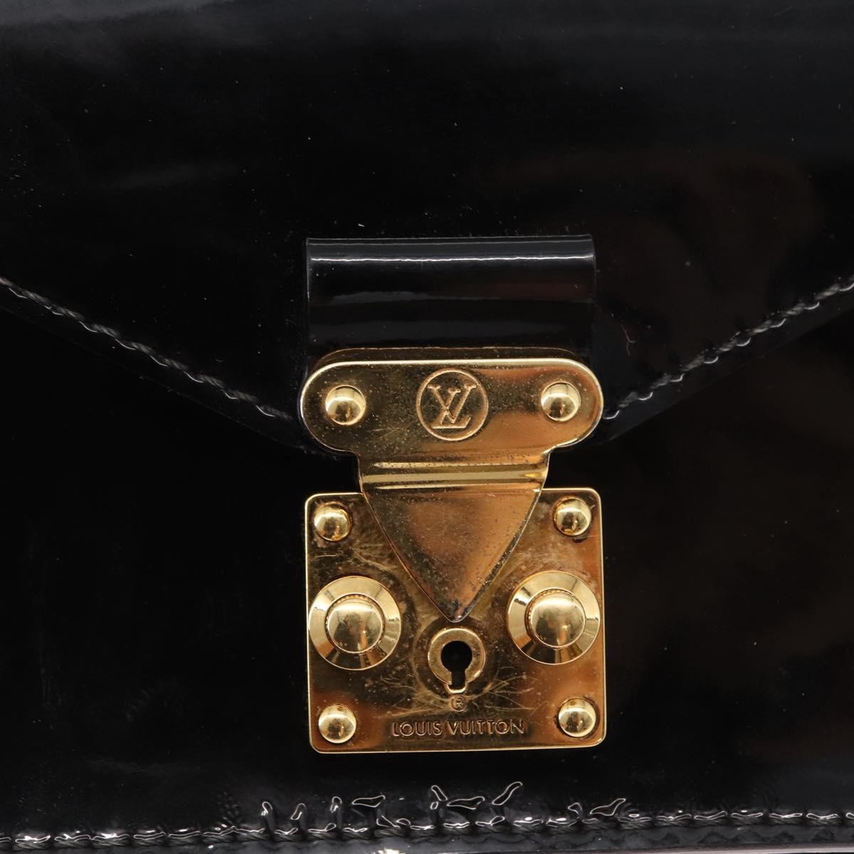 Louis Vuitton Monceau Handbag Vernis Black Patent_Leather Handbag (Pre-Owned)