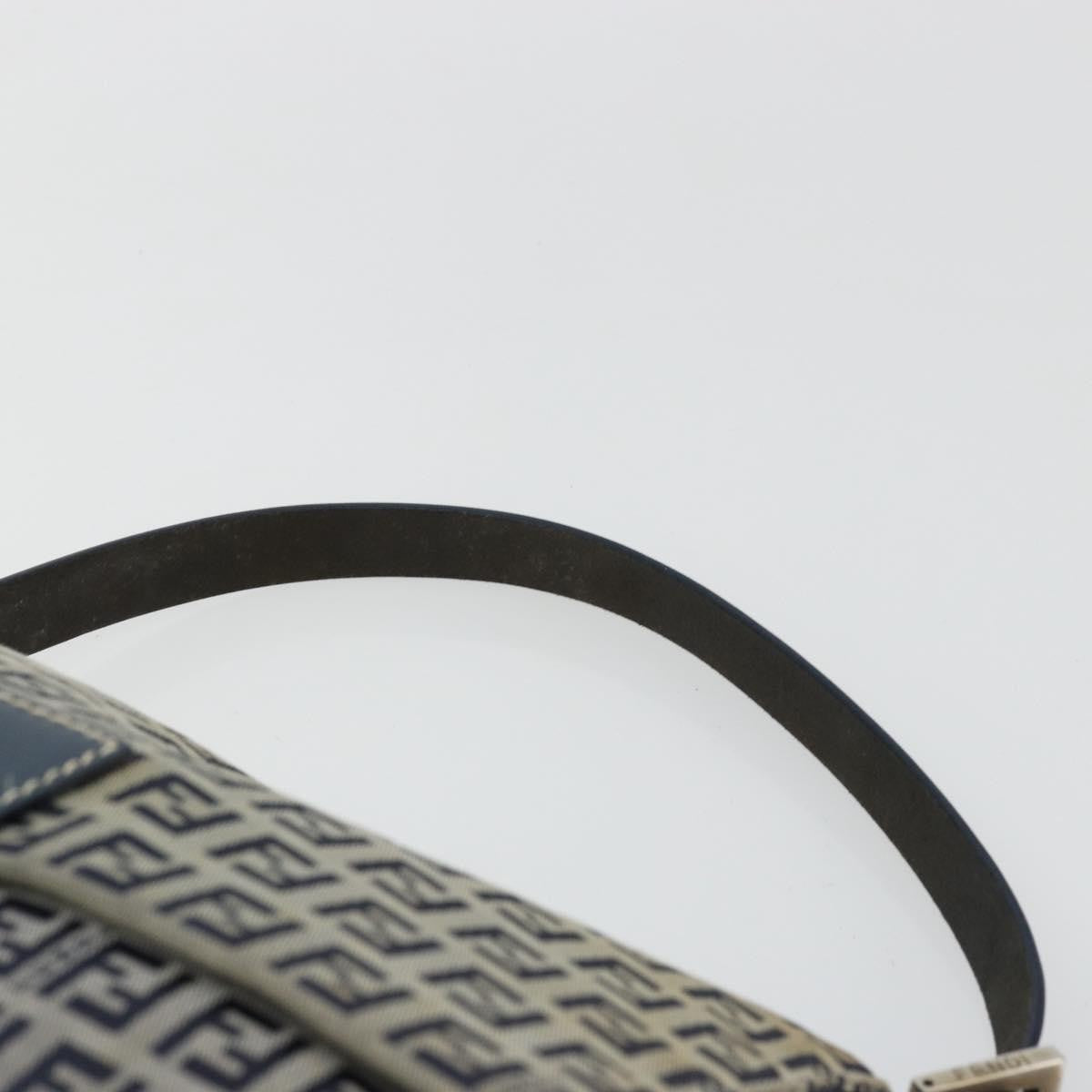 Fendi Mama Forever Bag Zucchino Canvas Navy Canvas Shoulder Bag Bag (Pre-Owned)