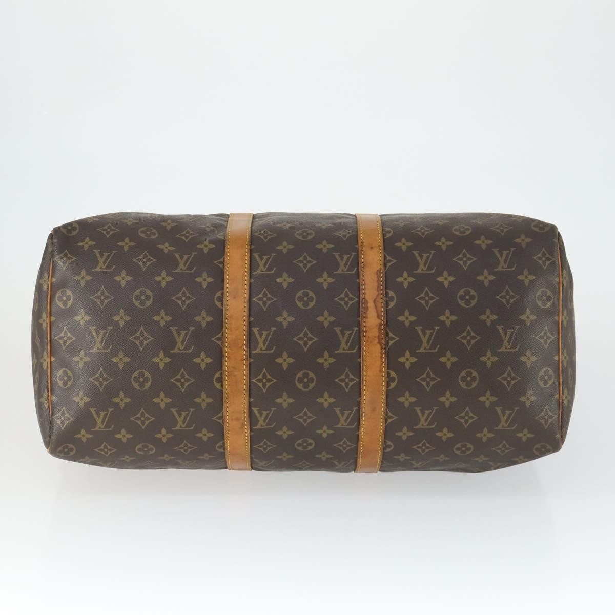 Louis Vuitton Keepall Bag Monogram Canvas Brown Canvas Travel Bag Bag (Pre-Owned)