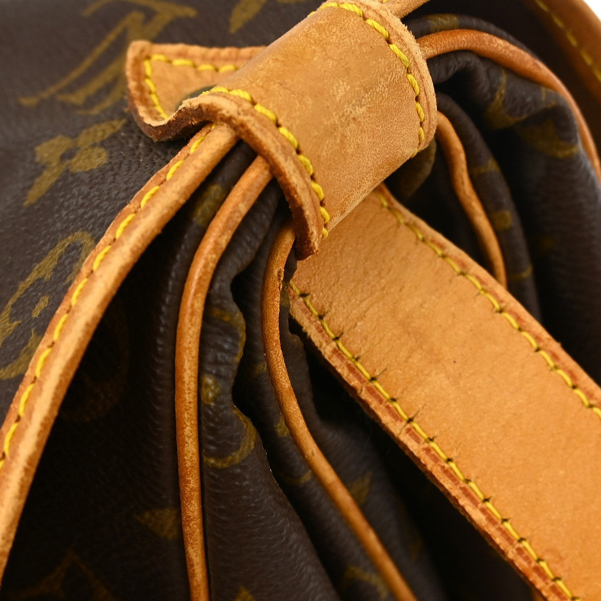 Louis Vuitton Saumur Handbag Monogram Canvas Brown Canvas Shoulder Bag Bag (Pre-Owned)