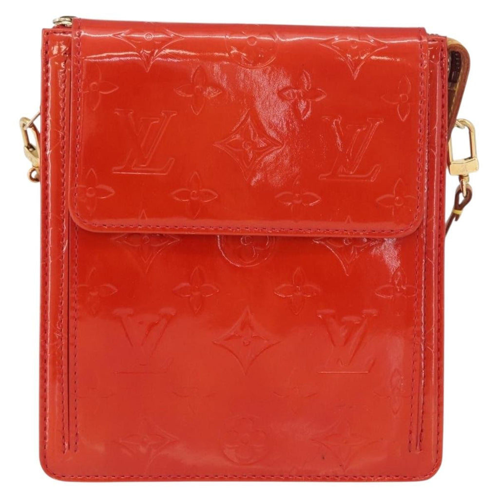 Louis Vuitton Mott Handbag Monogram Vernis Red Patent_Leather Clutche & Pouche Bag (Pre-Owned)