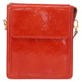 Louis Vuitton Mott Handbag Monogram Vernis Red Patent_Leather Clutche & Pouche Bag (Pre-Owned)