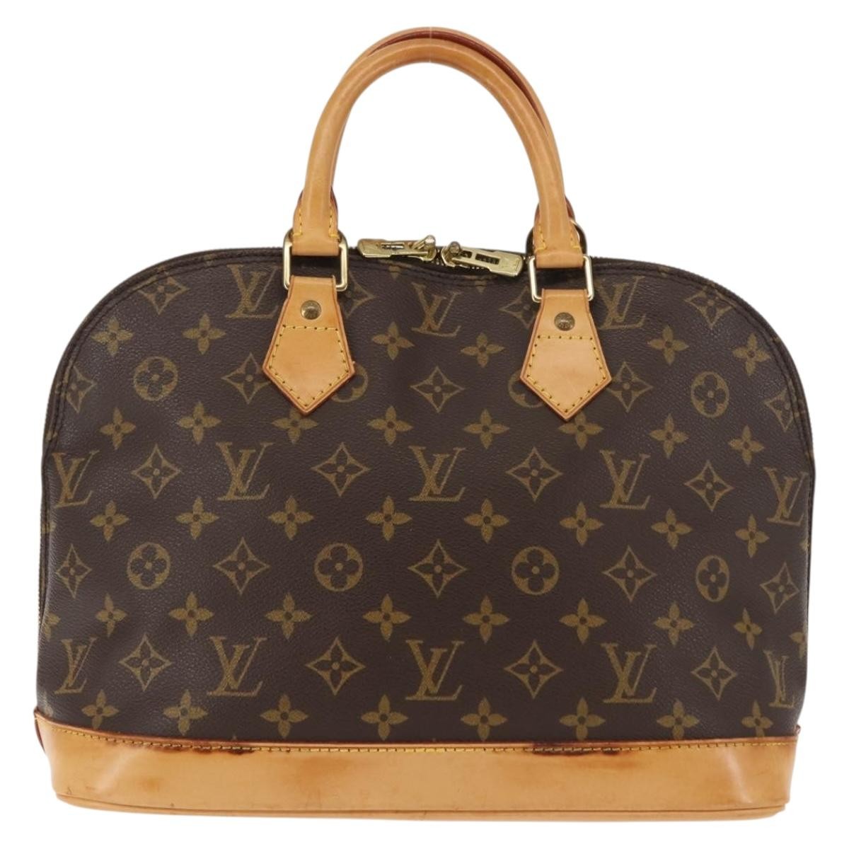 Louis Vuitton Alma Handbag Monogram Canvas Brown Canvas Handbag (Pre-Owned)