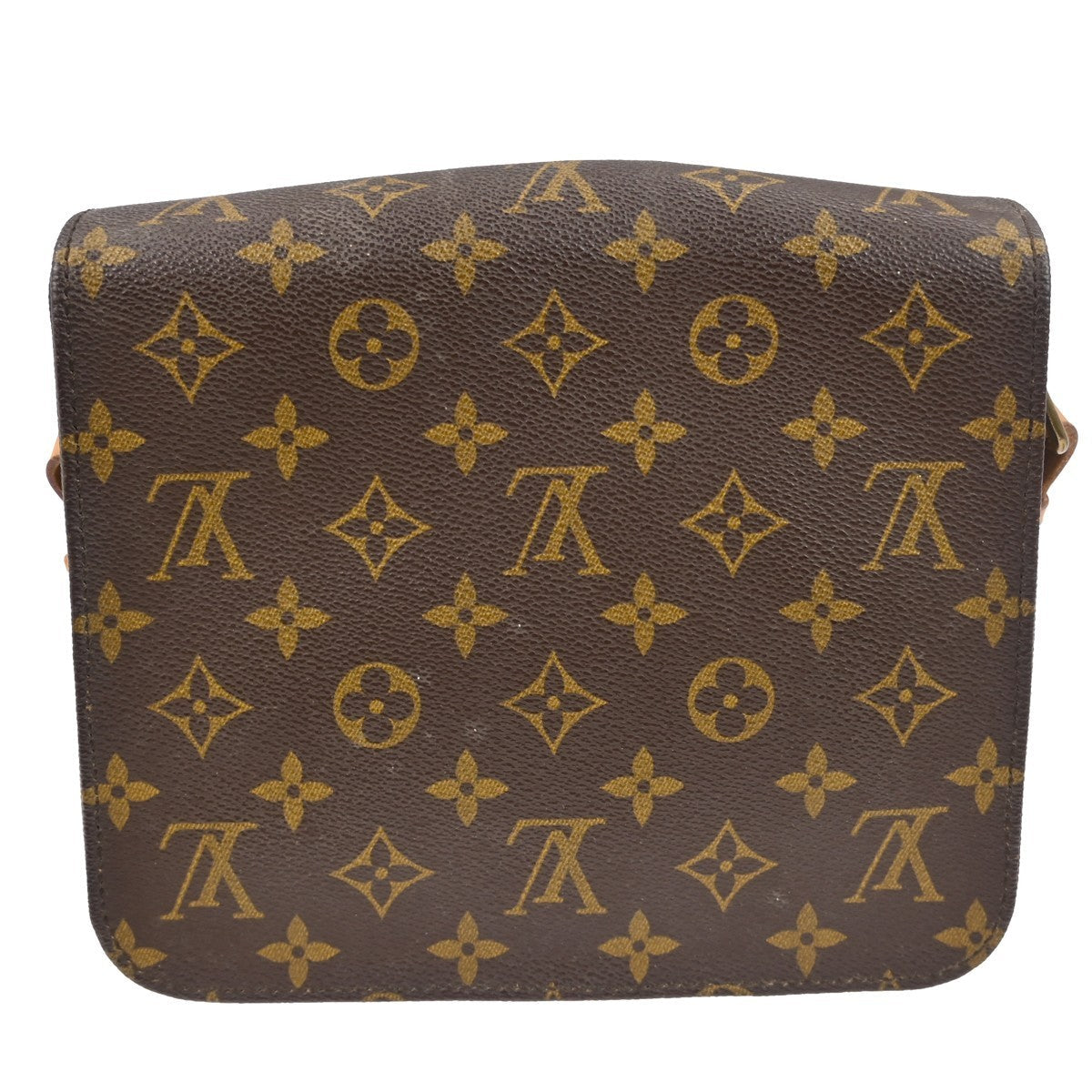 Louis Vuitton Cartouchiere Handbag Monogram Canvas Brown Canvas Crossbody Bag Bag (Pre-Owned)