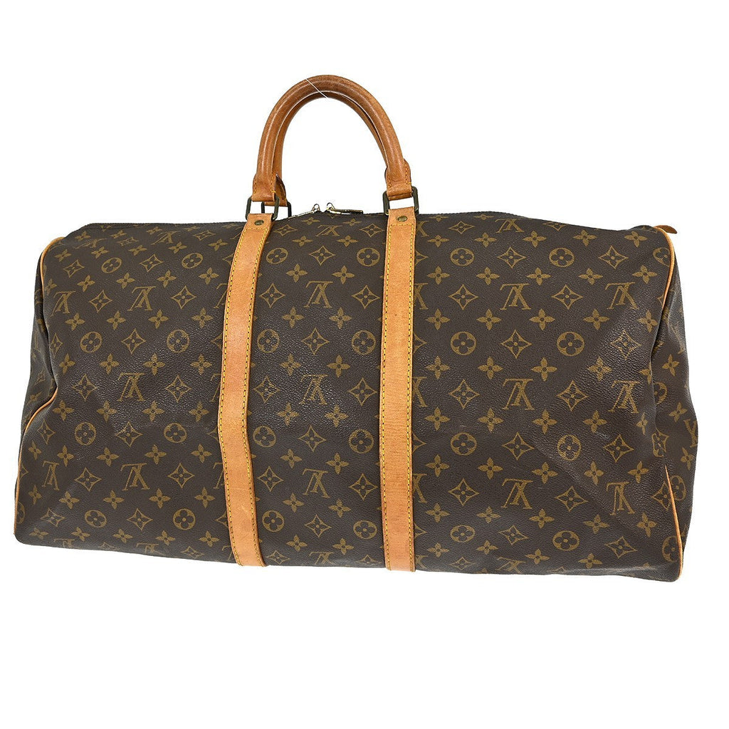 Louis Vuitton Keepall Bag Monogram Canvas Brown Canvas Travel Bag Bag (Pre-Owned)