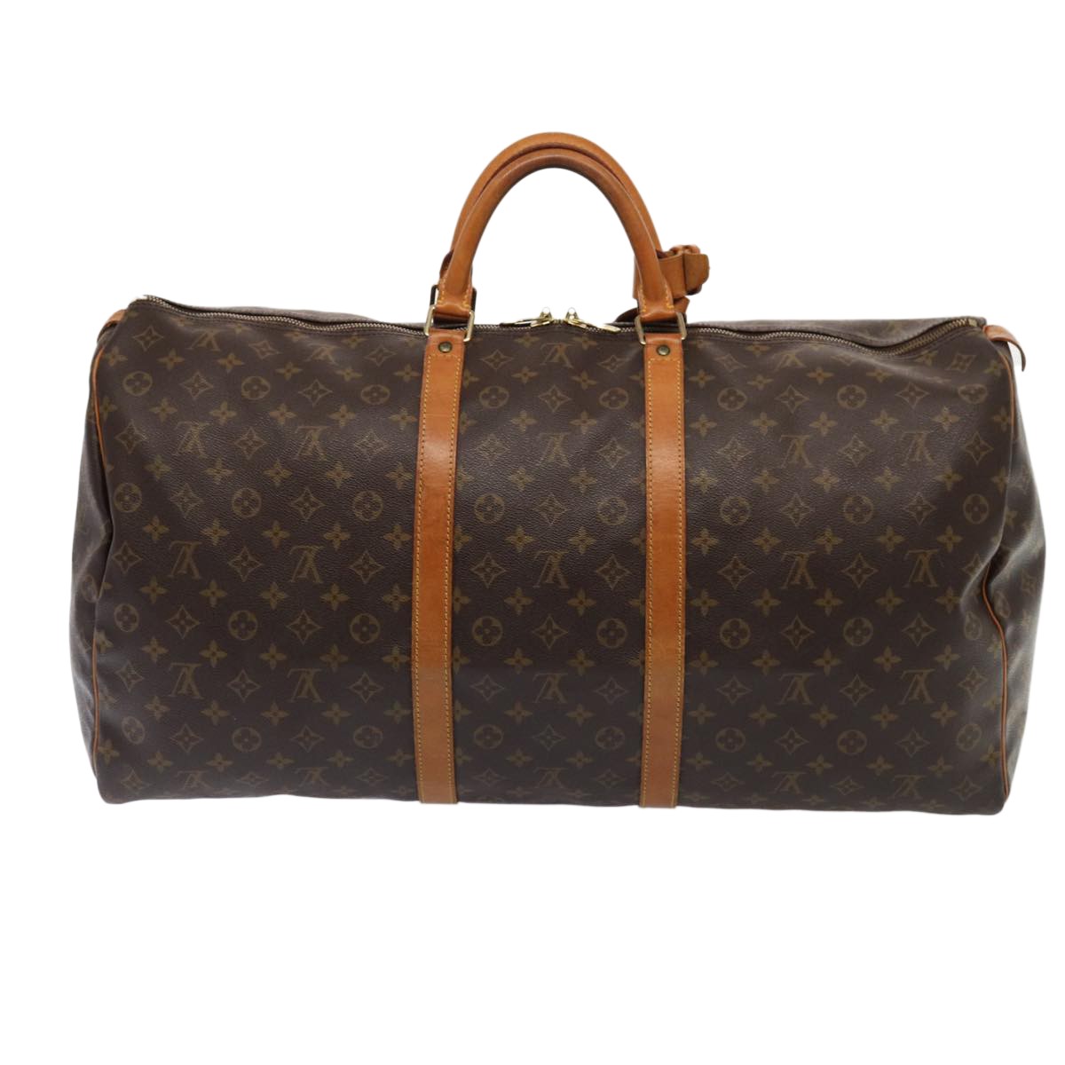 Louis Vuitton Keepall Bag Monogram Canvas Brown Canvas Travel Bag Bag (Pre-Owned)