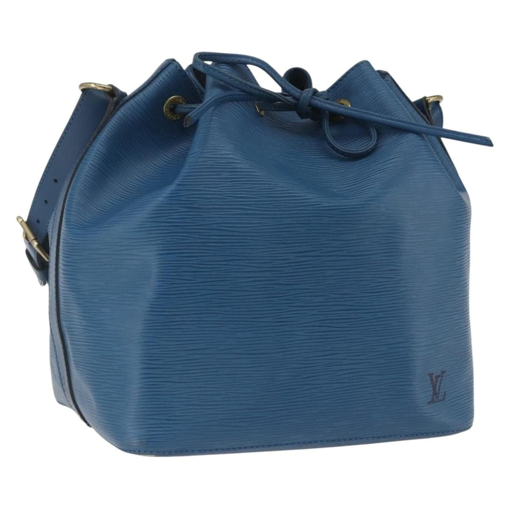 Louis Vuitton Petit Noe Handbag Epi Leather Blue Leather Shoulder Bag Bag (Pre-Owned)