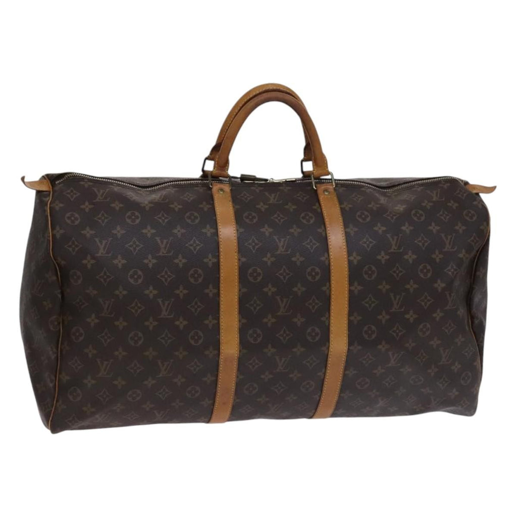 Louis Vuitton Keepall Bag Monogram Canvas Brown Canvas Travel Bag Bag (Pre-Owned)