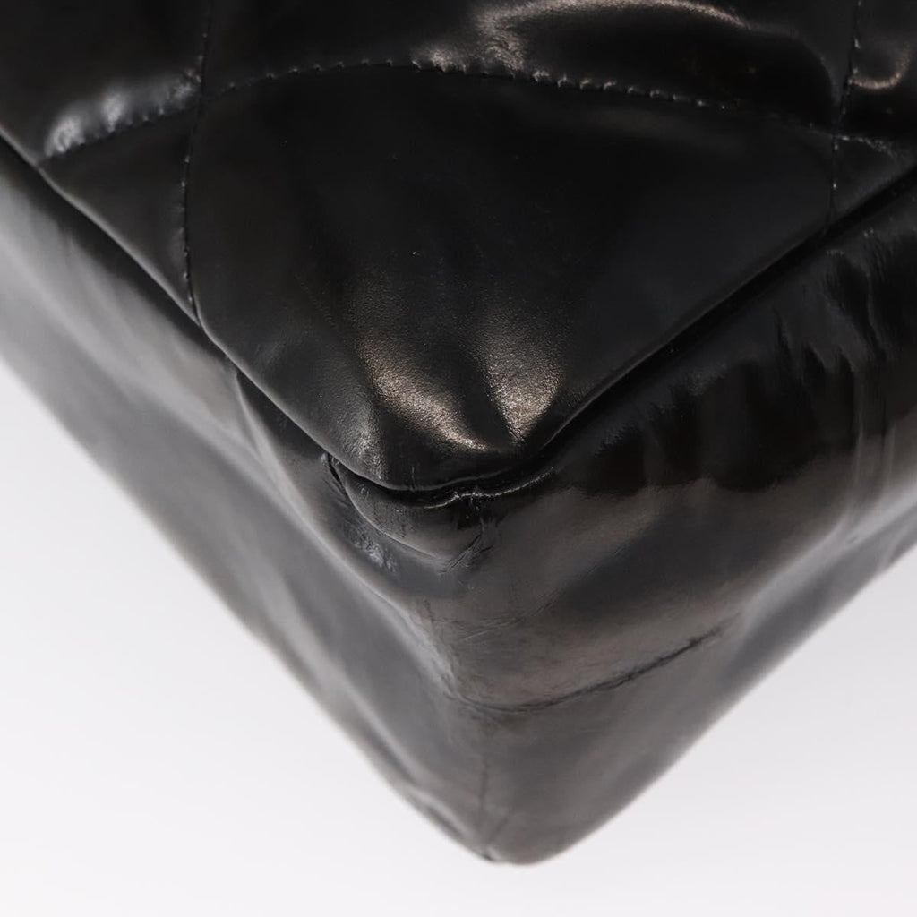 Chanel Vintage Shoulder Bag Enamel Black Patent_Leather Shoulder Bag Bag (Pre-Owned)