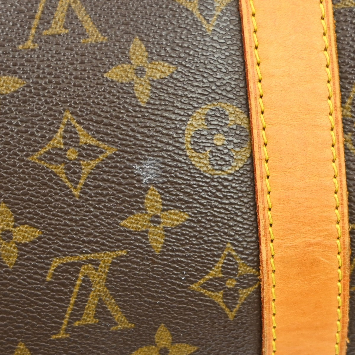 Louis Vuitton Keepall Bag Monogram Canvas Brown Canvas Travel Bag Bag (Pre-Owned)