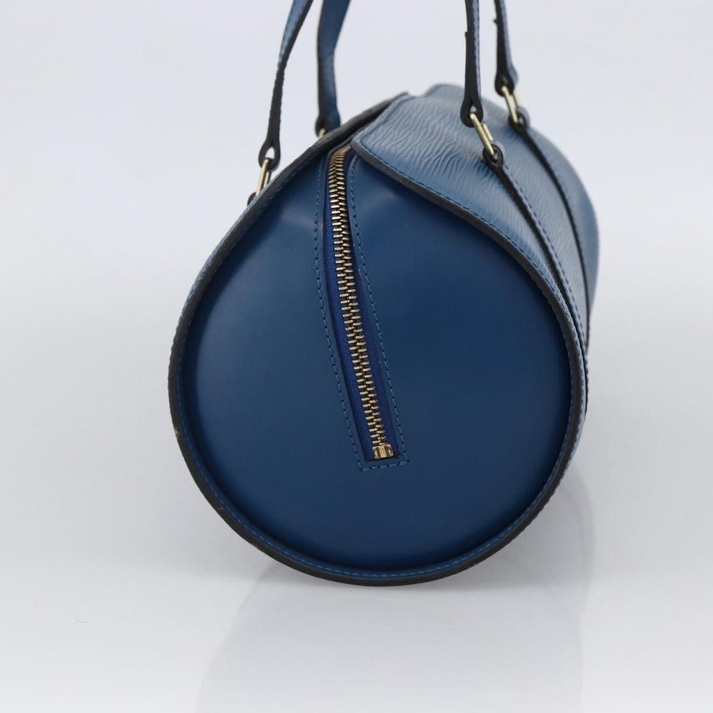 Louis Vuitton Soufflot Handbag Epi Leather Blue Leather Handbag (Pre-Owned)