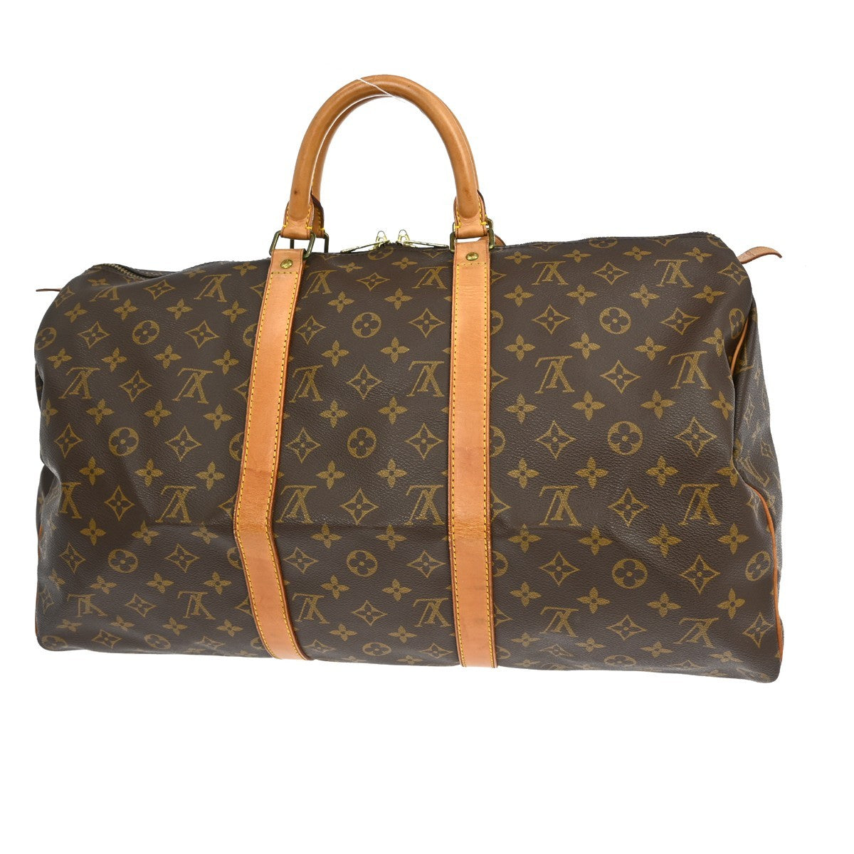 Louis Vuitton Keepall Bag Monogram Canvas Brown Canvas Travel Bag Bag (Pre-Owned)