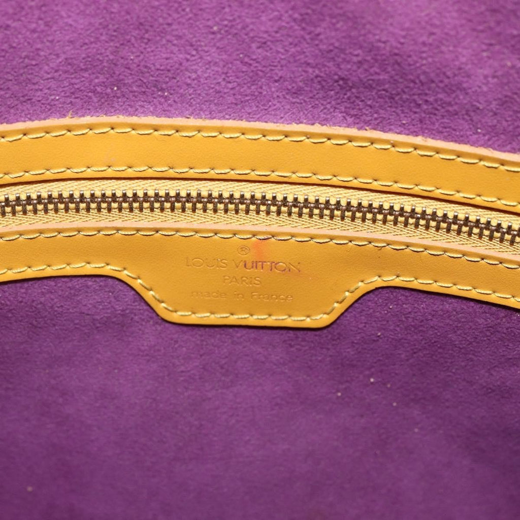 Louis Vuitton Lussac Handbag Epi Leather Yellow Leather Shoulder Bag Bag (Pre-Owned)