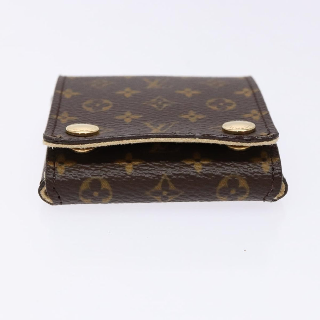 Louis Vuitton Case Jewelry Box Canvas Brown Canvas Wallets Accessory (Pre-Owned)