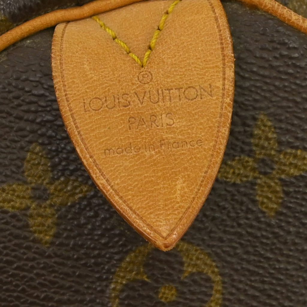 Louis Vuitton Speedy Handbag Monogram Canvas Brown Canvas Handbag (Pre-Owned)