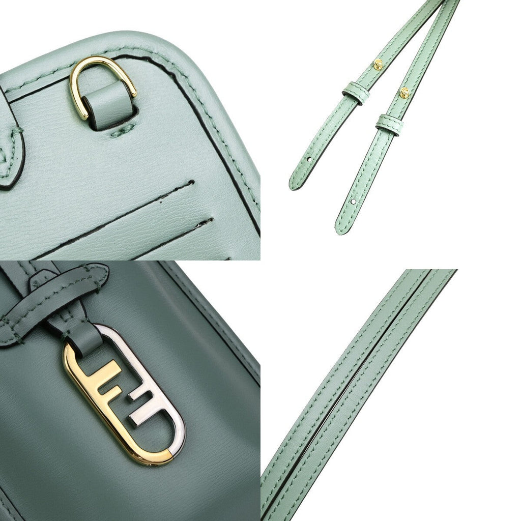 Fendi Smartphone Case Leather Green Leather Bag (Pre-Owned)