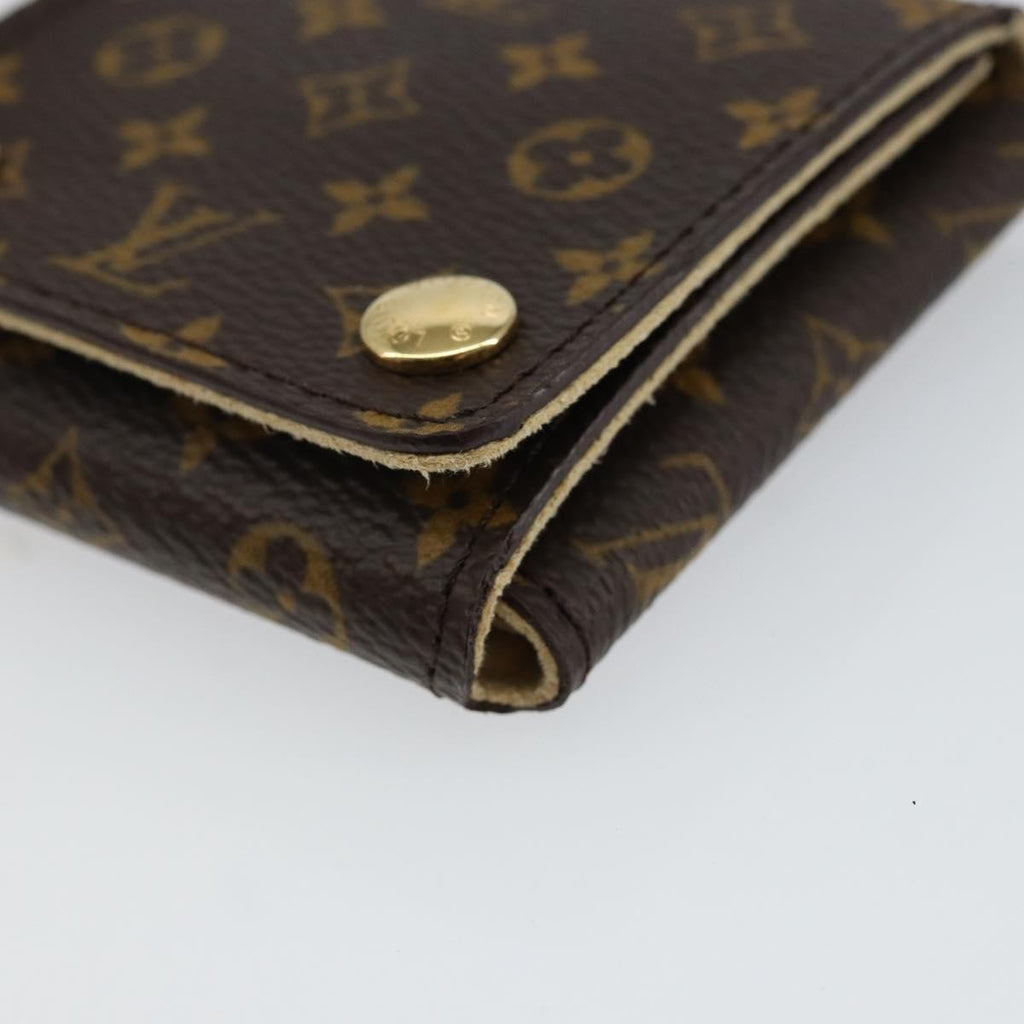 Louis Vuitton Case Jewelry Box Canvas Brown Canvas Wallets Accessory (Pre-Owned)