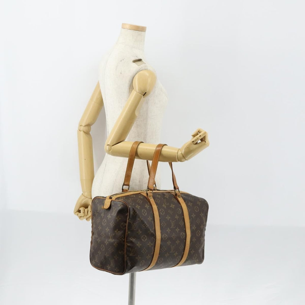 Louis Vuitton Sac Souple Handbag Monogram Canvas Brown Canvas Travel Bag Bag (Pre-Owned)